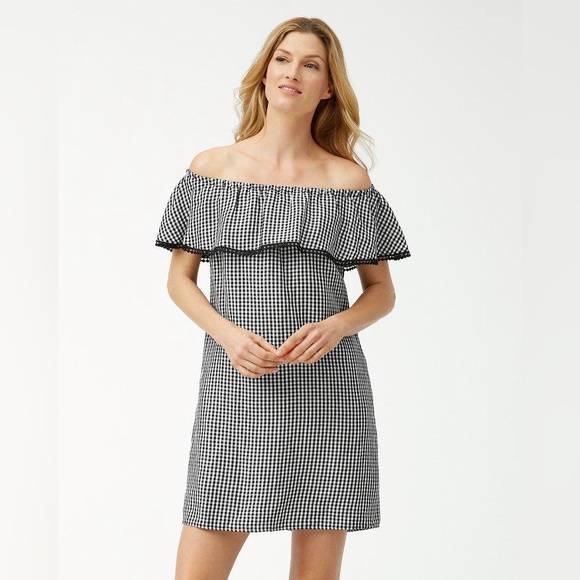 Tommy Bahama
Gingham Off-the-Shoulder Ruffle Dress - Picture 1 of 5